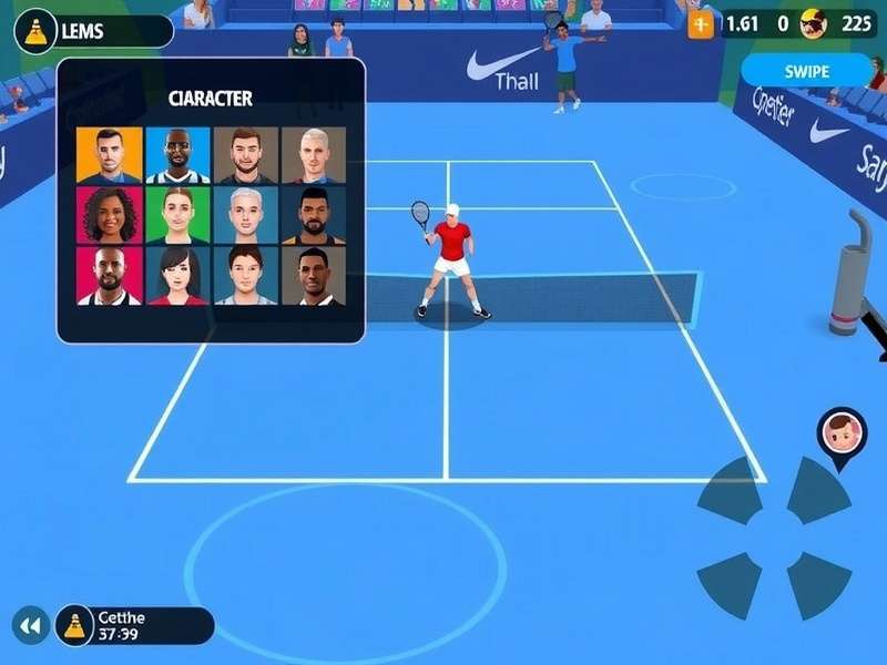 Grand Slam Guru character selection screen with diverse players